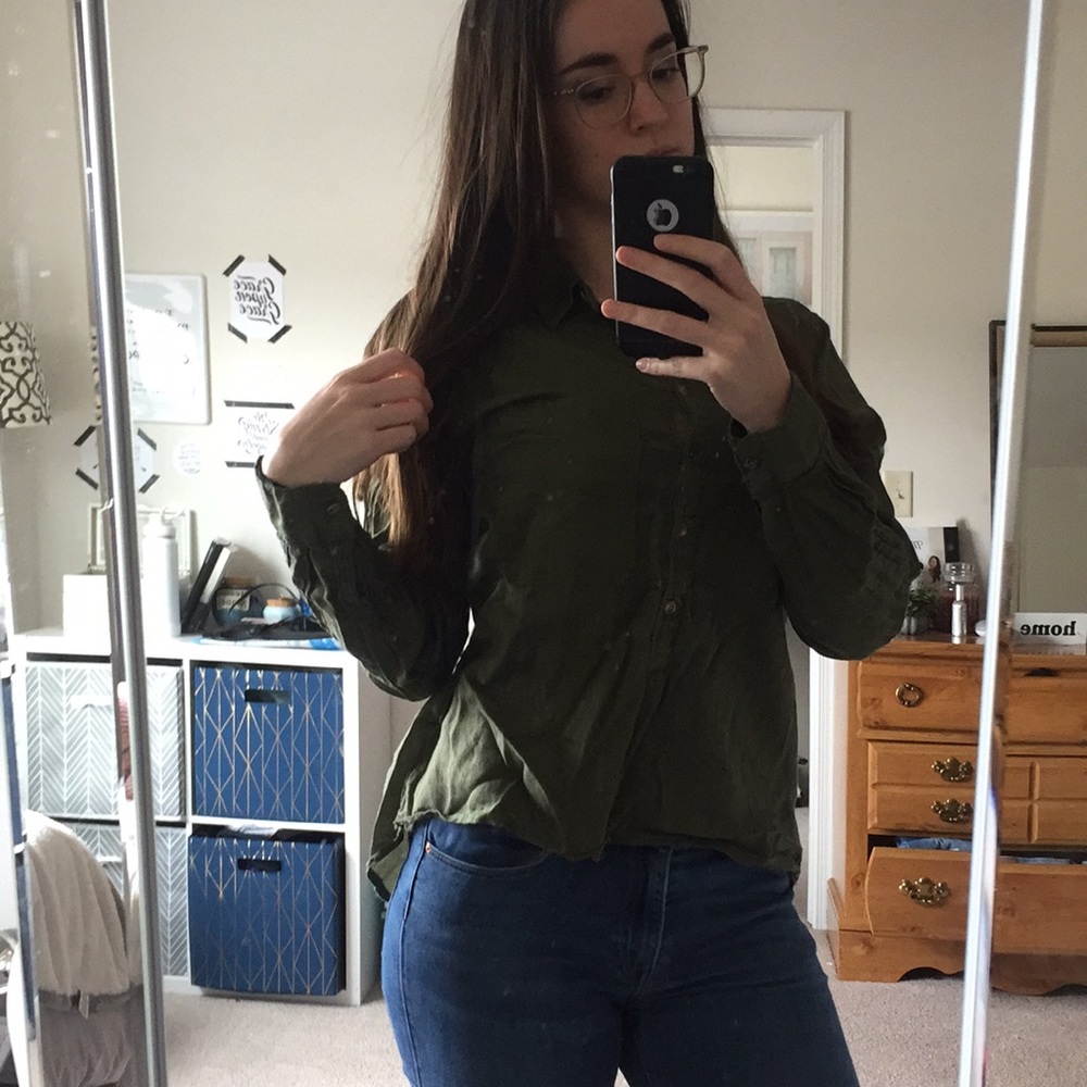 Green blouse